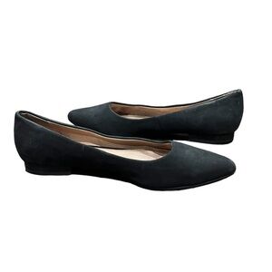 Caslon Black Suede Pointed Toe Flats Size 6 Women’s